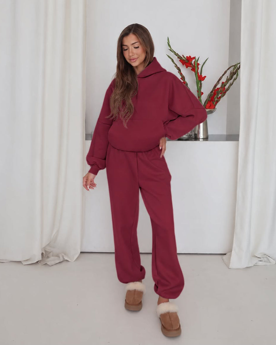 Komplet dresowy burgundowy  90% bawełna