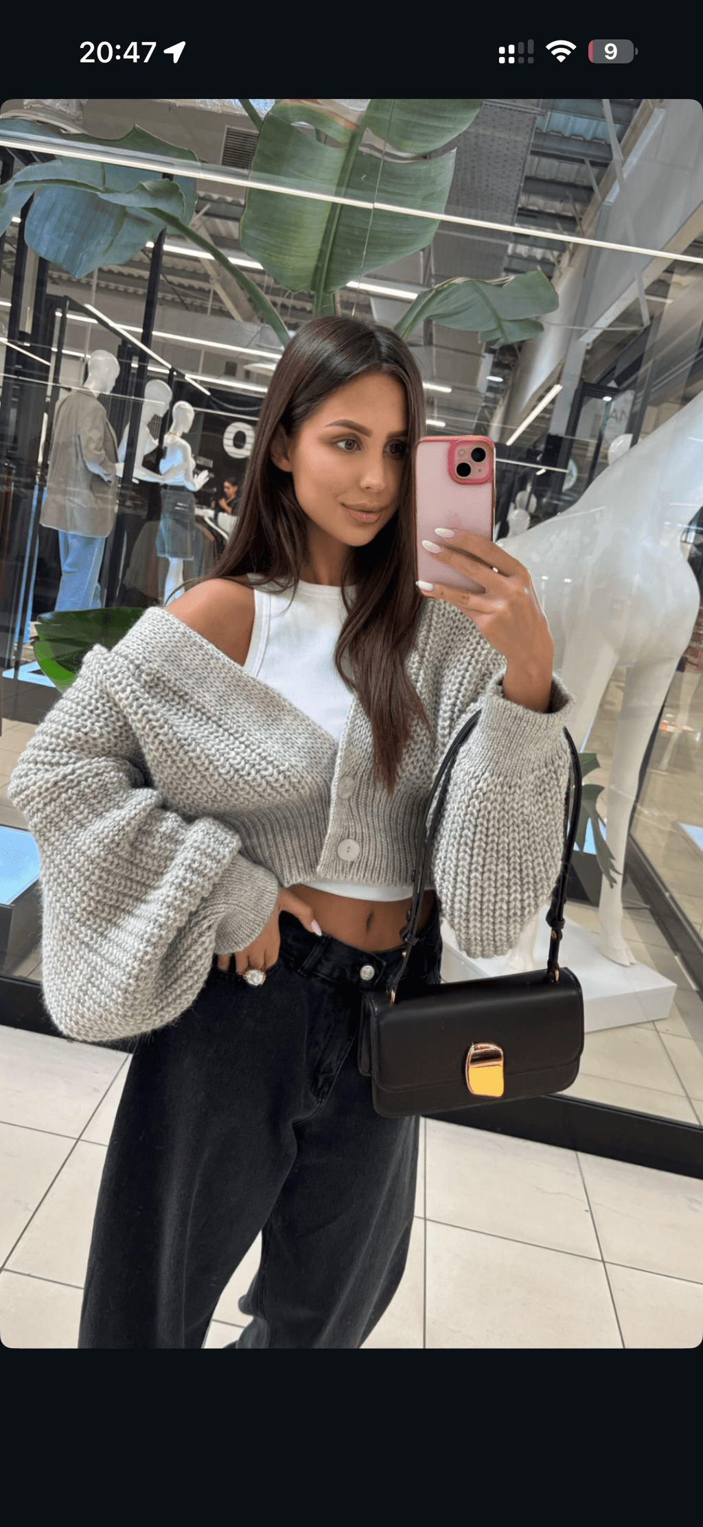 Kardigan na guziki beżowy 10% alpaka 40% wełna 20% poliamid EMO - Veretti Boutique