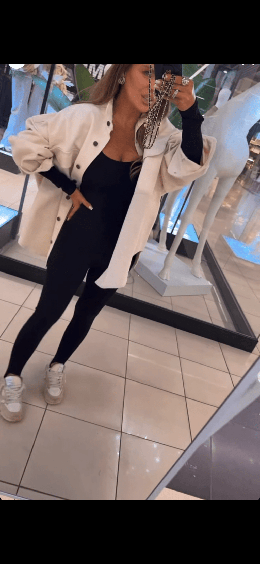 Katana beżowa (srebrne guziki) EMO - Veretti Boutique