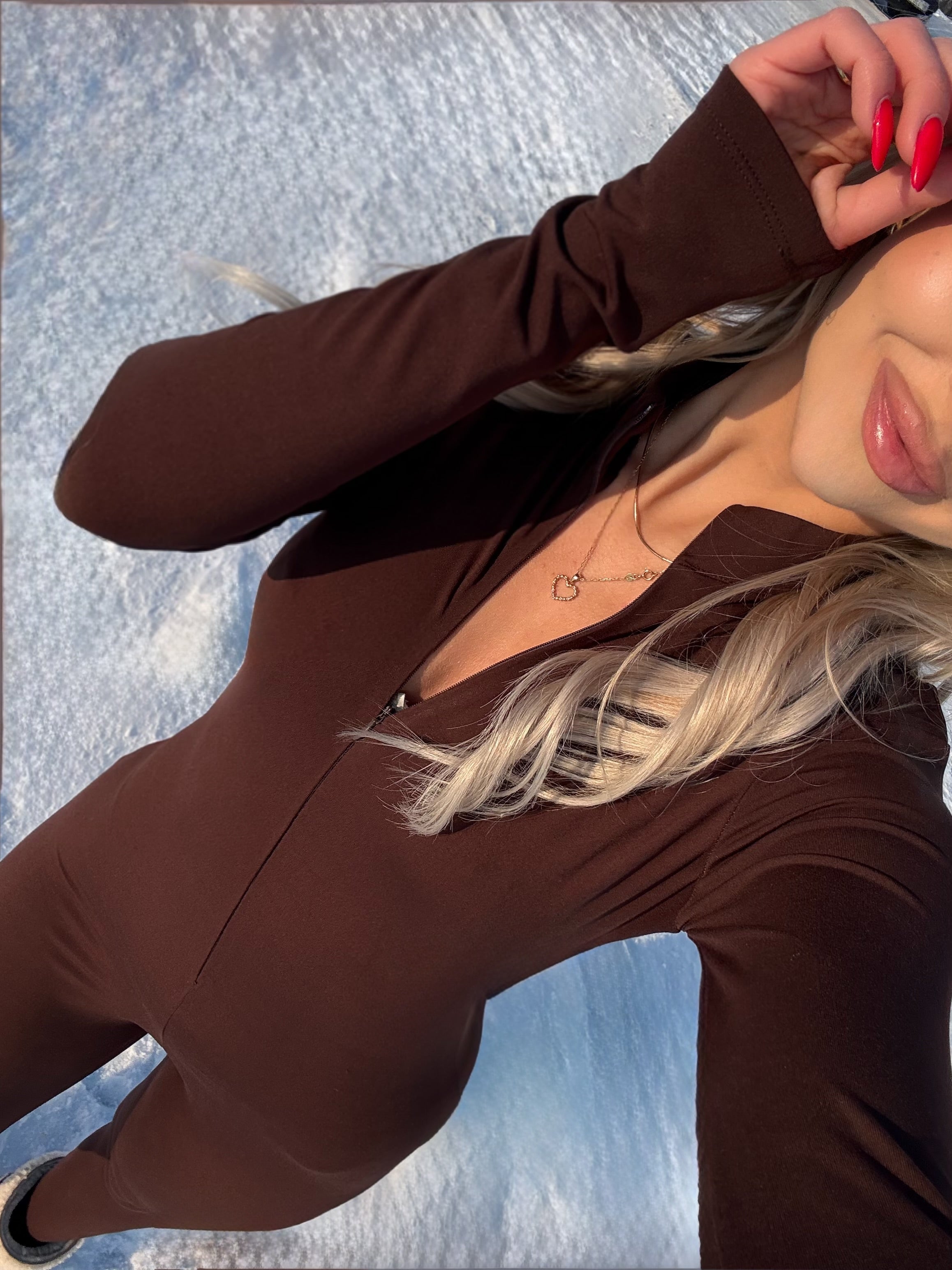 Kombinezon gładki z suwakiem 90% wiskoza - Veretti Boutique