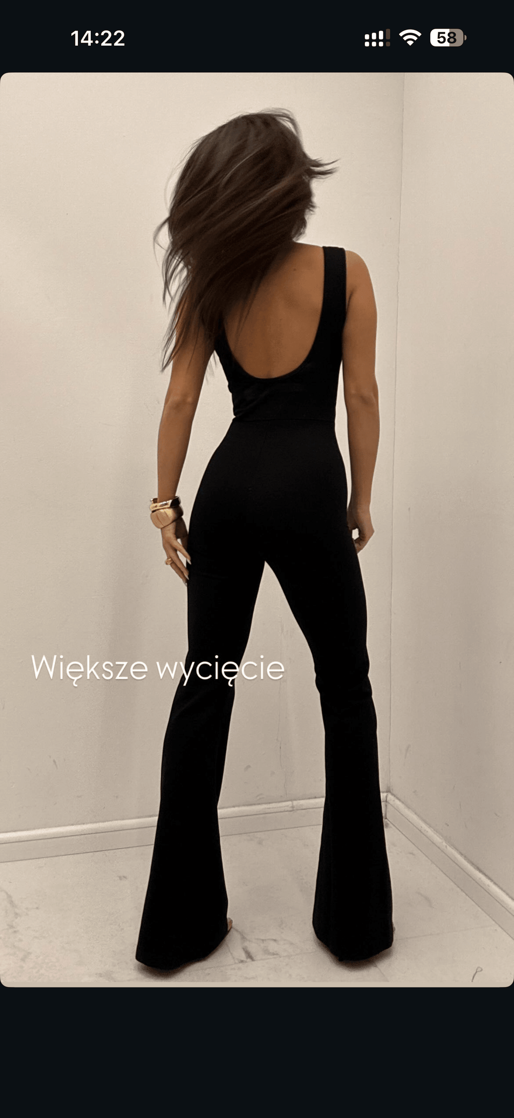 Kombinezon z głębszym wycięciem na plecach szary EMO - Veretti Boutique