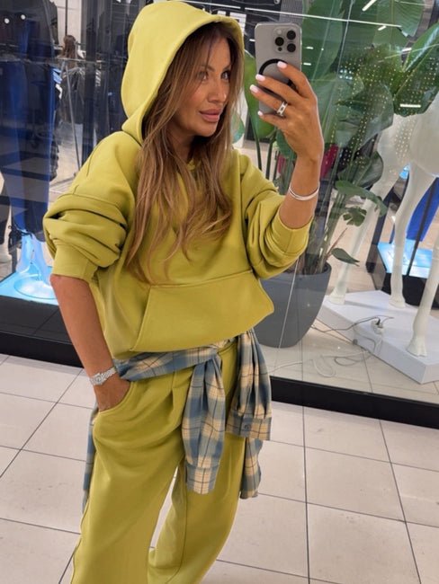 Komplet dresowy oversize limonka EMO - Veretti Boutique