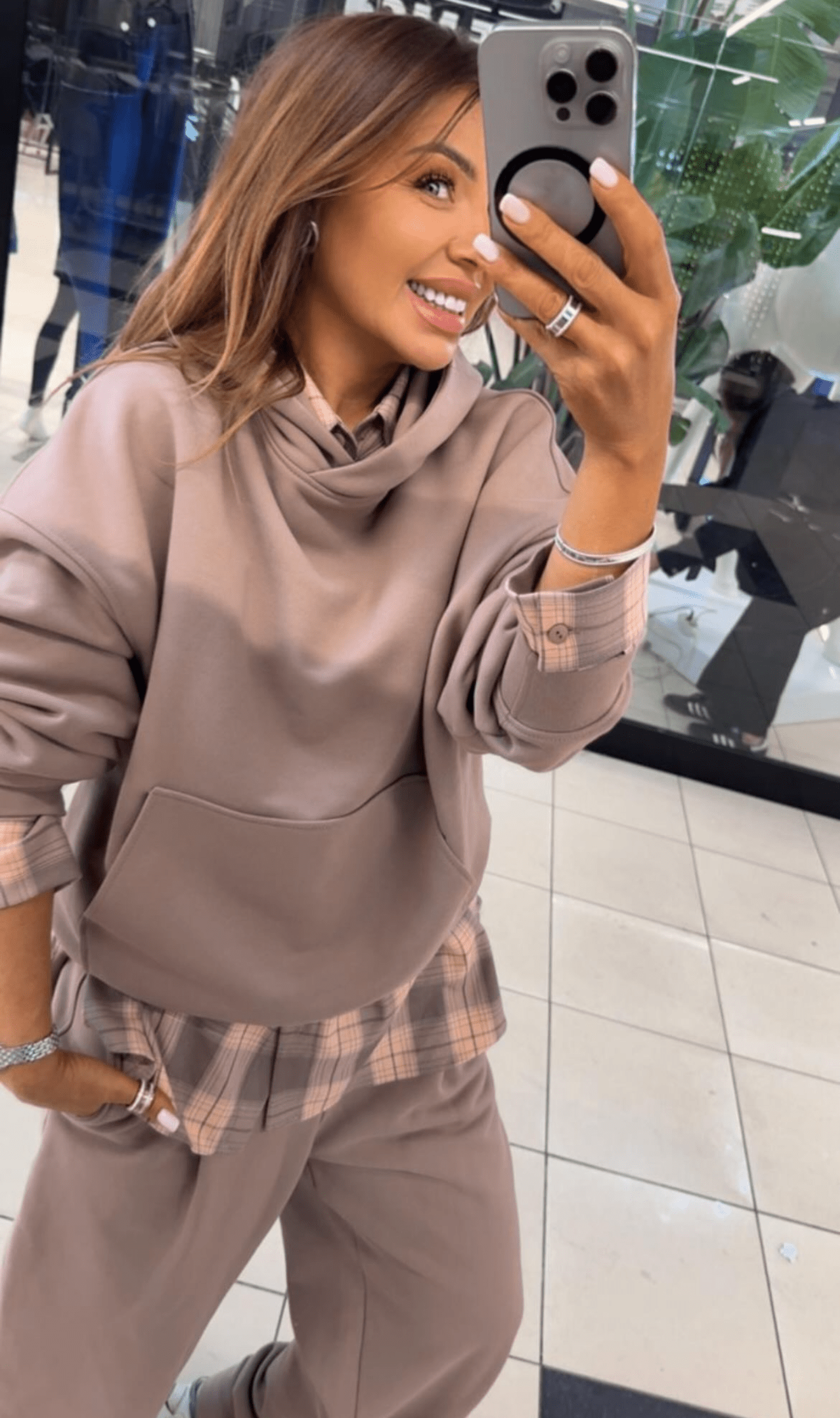 Komplet dresowy oversize mokka EMO - Veretti Boutique