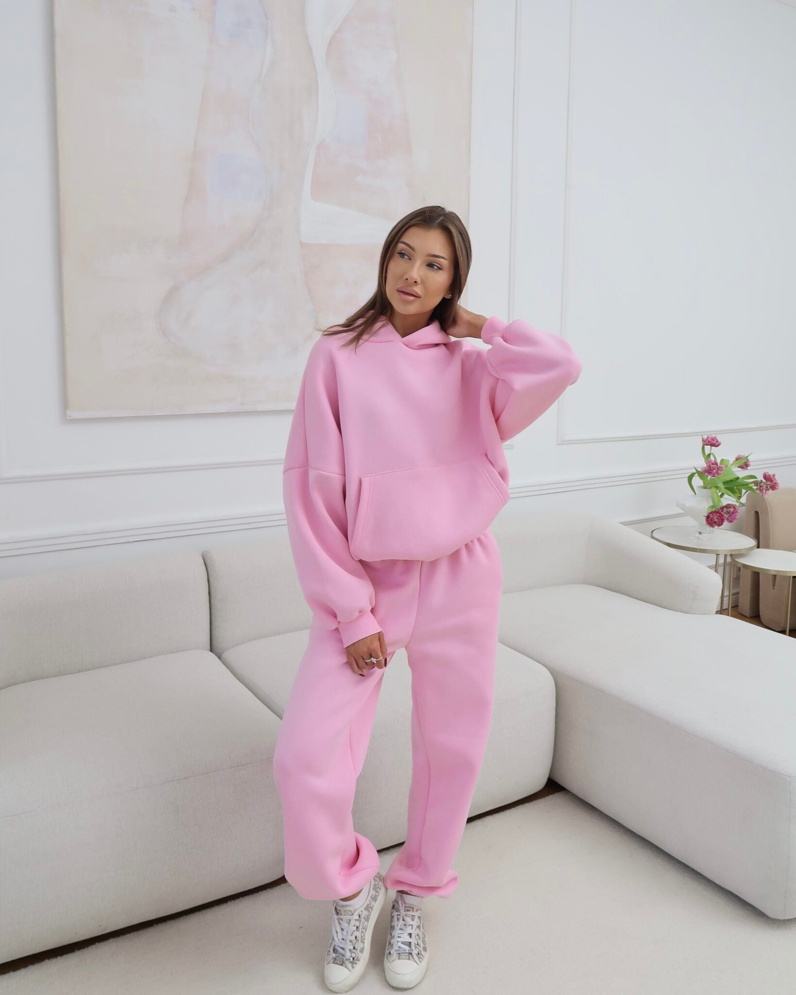 Komplet dresowy różowy 90% bawełna - Veretti Boutique