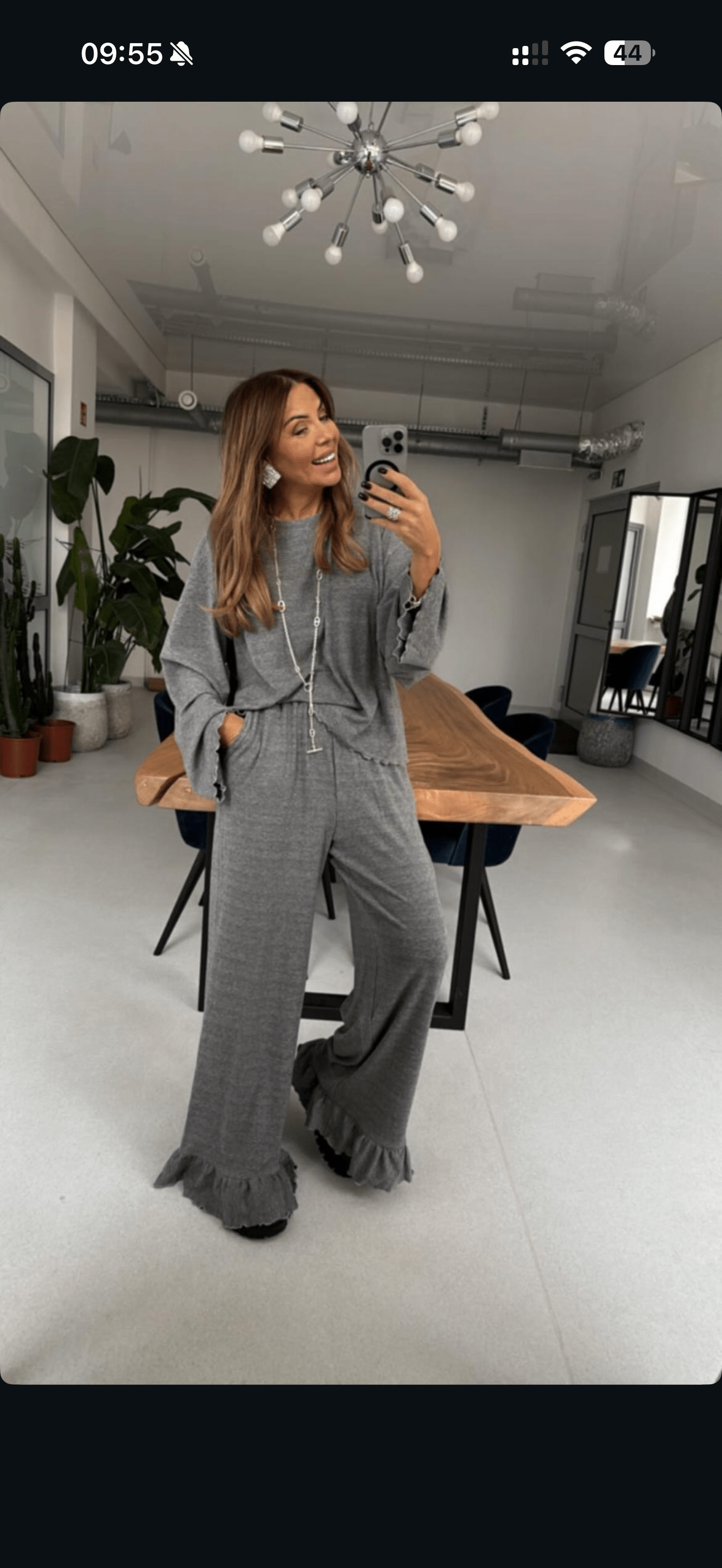 Komplet home szary 60% wiskoza EMO - Veretti Boutique