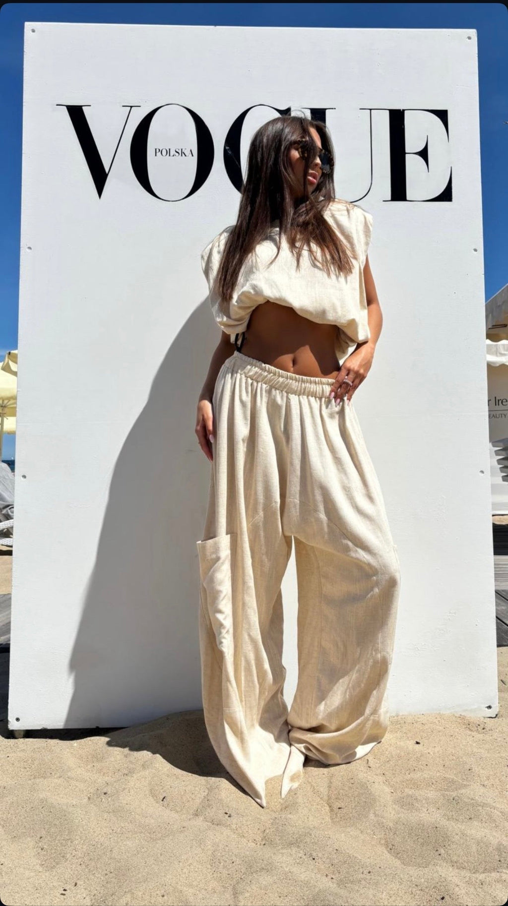 Komplet Malibu 80% len i 20% wiskoza EMO - Veretti Boutique