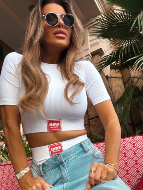 Komplet top z krótkim rękawem i + stringi EMO - Veretti Boutique