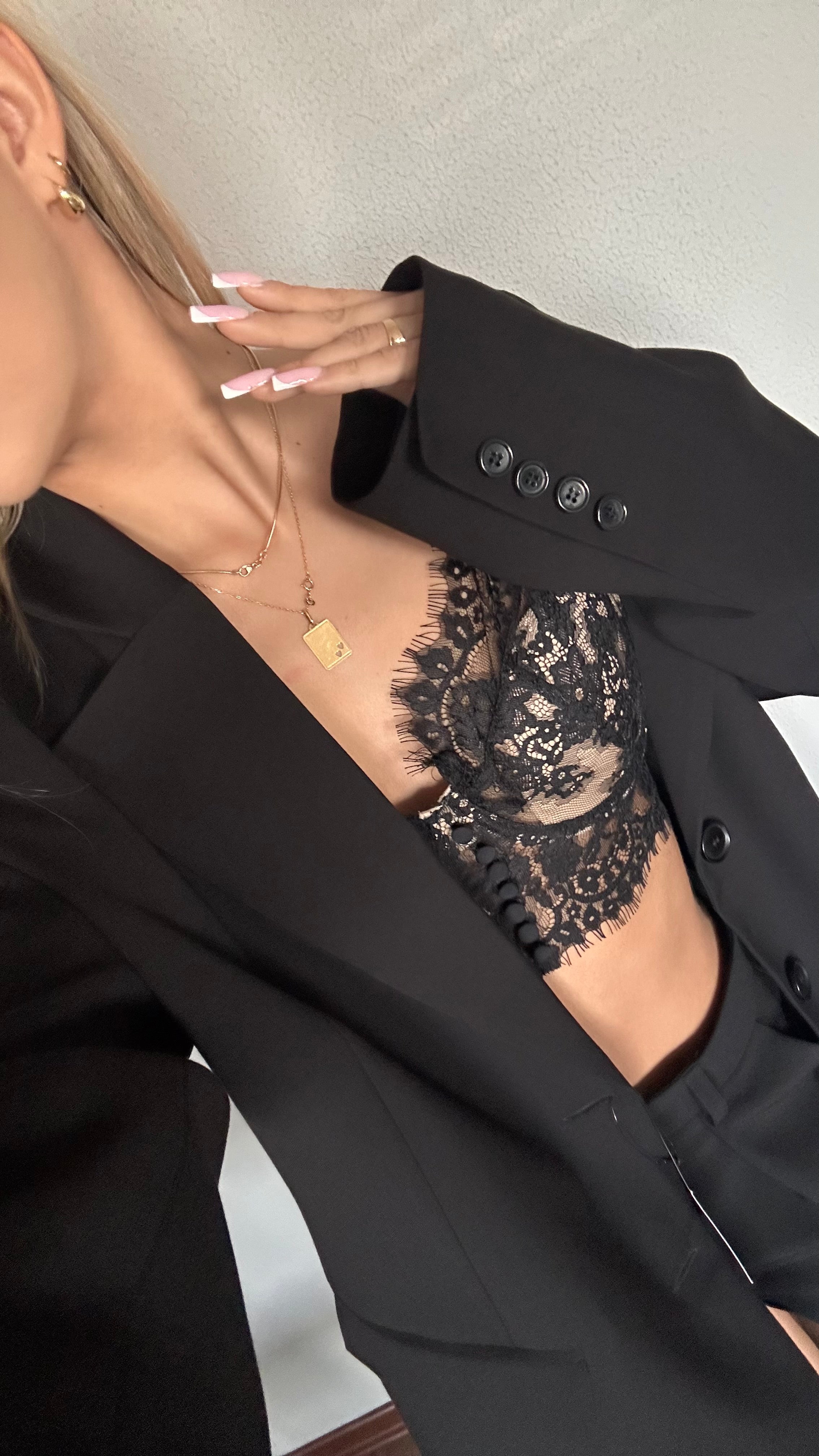 Koronkowy top/biustonosz czarny - Veretti Boutique
