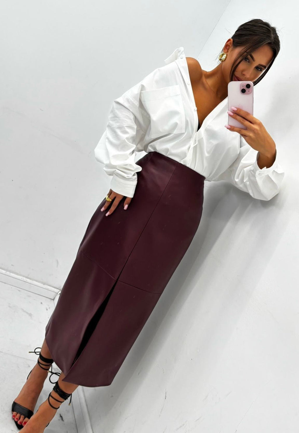 Koszula biała klasyczna 30% wiskoza i 5% bawełna EMO - Veretti Boutique