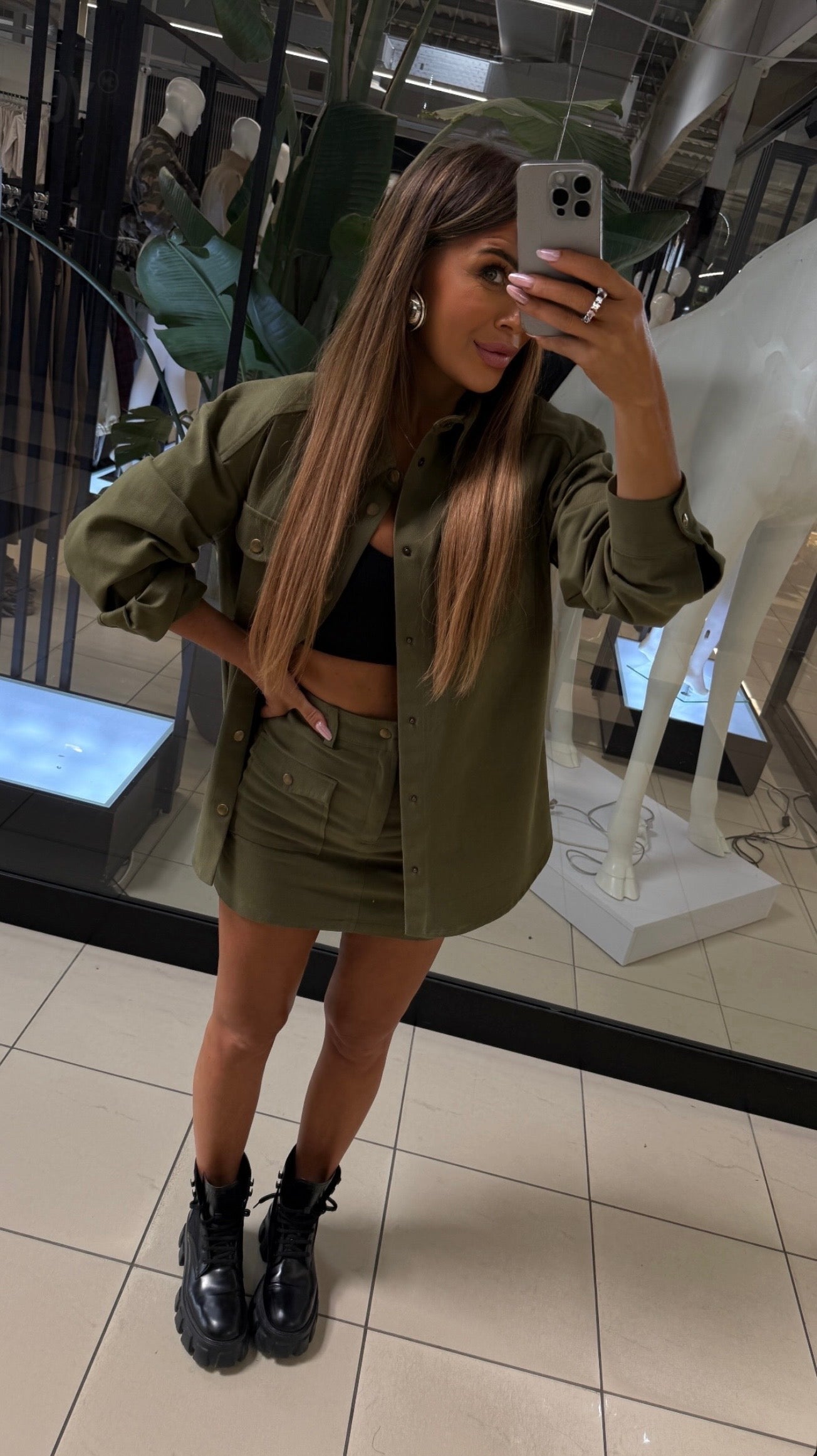 Koszula- Khaki EMO - Veretti Boutique