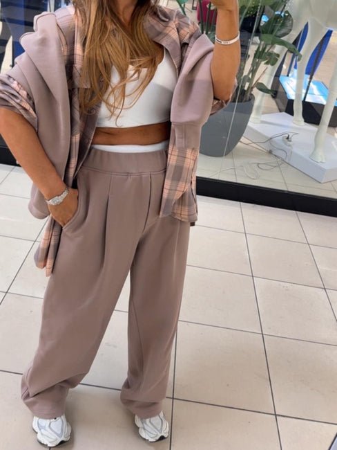 Koszula w kratę łososiowa EMO - Veretti Boutique