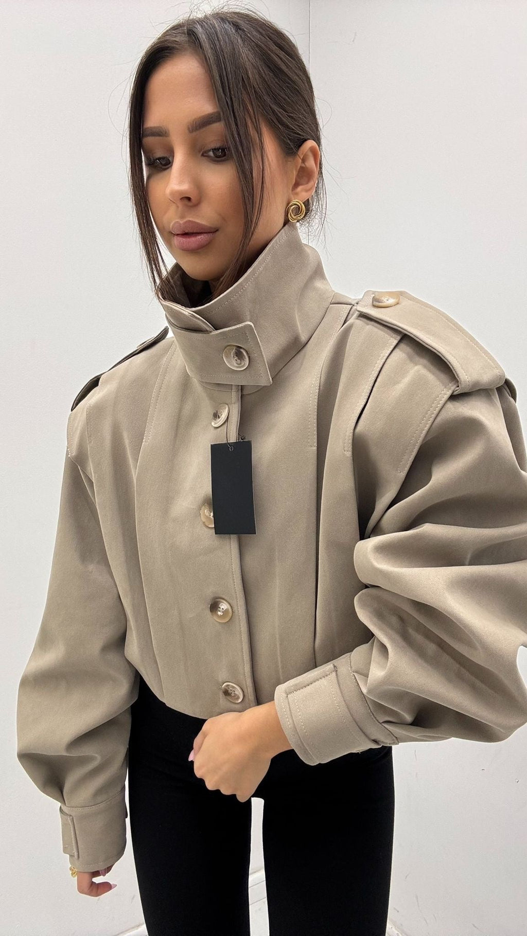 Krótki trencz EMO - Veretti Boutique