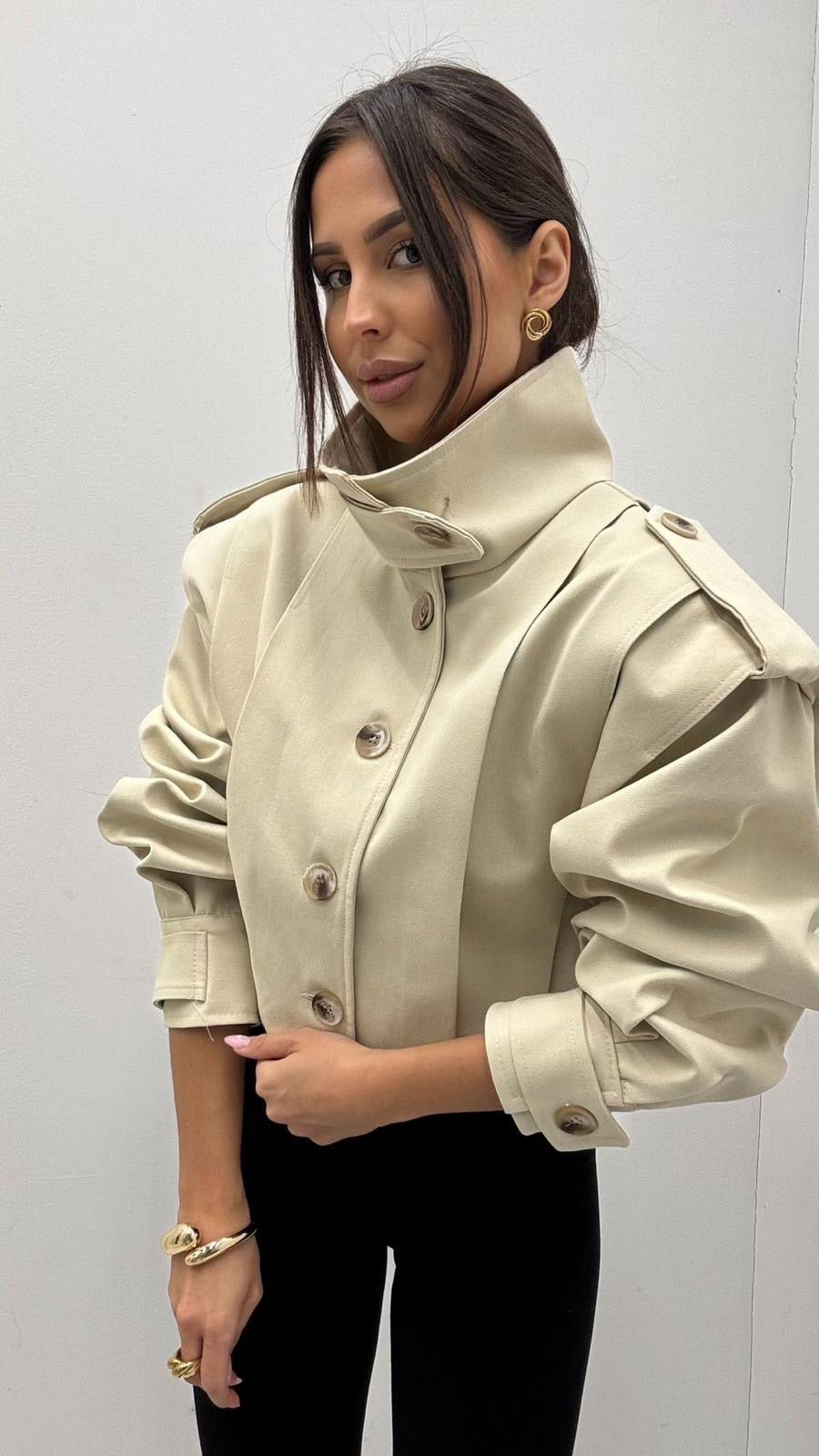 Krótki trencz EMO - Veretti Boutique