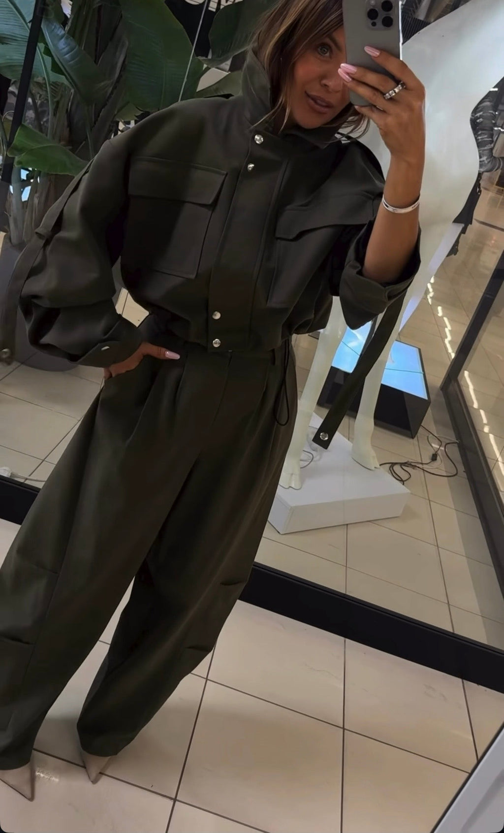 Kurtka bomberka- Khaki 2 EMO - Veretti Boutique