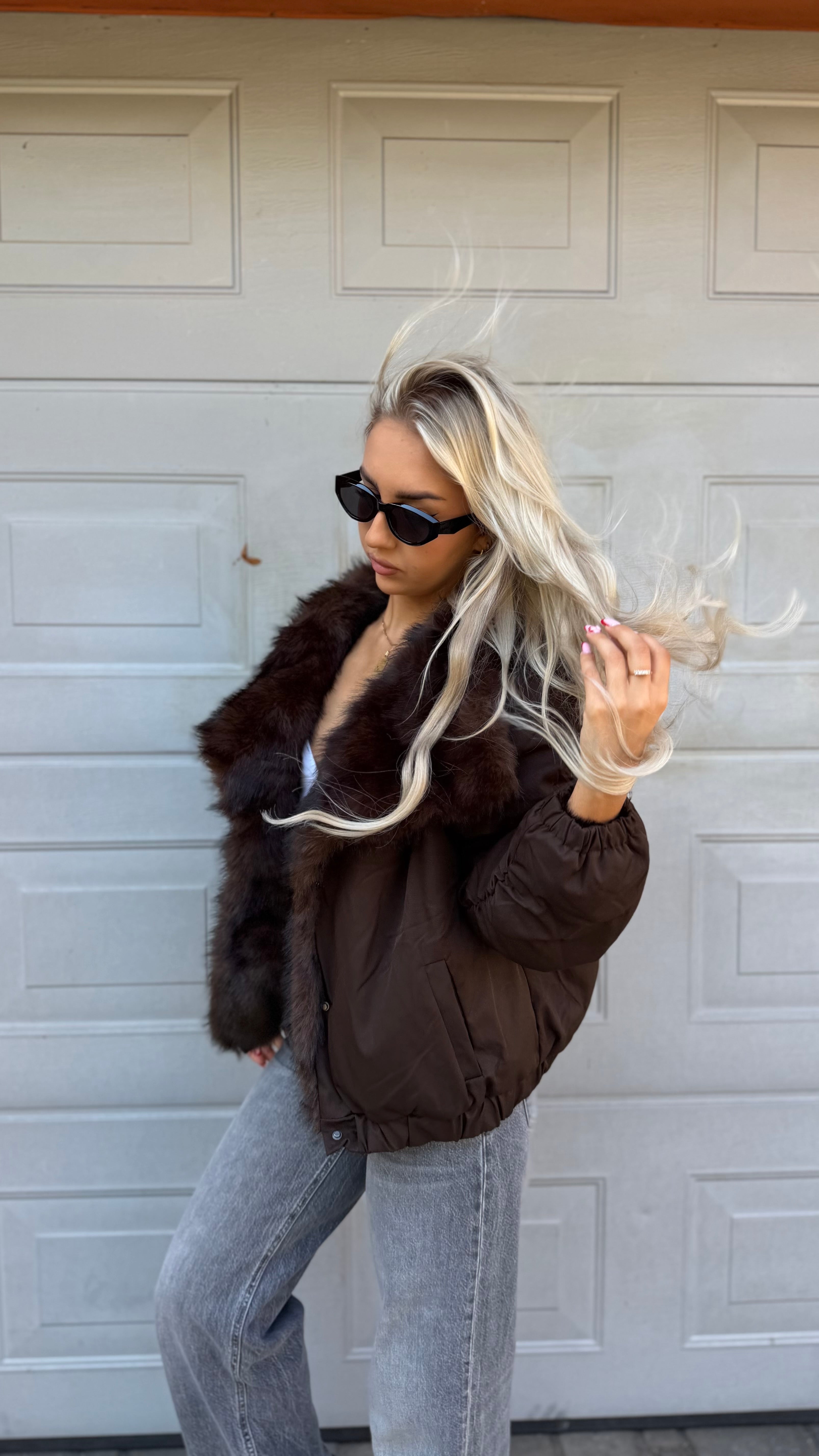 Kurtka/futerko dwustronne - Veretti Boutique