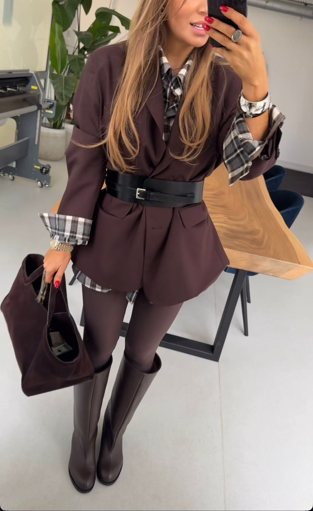 Marynarka VASCO czekoladowa 90% bałwana Emo - Veretti Boutique