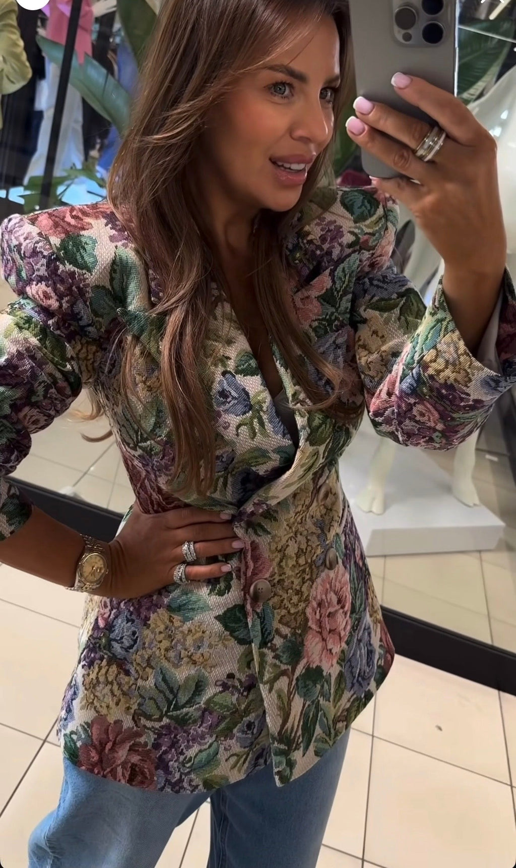 Marynarka w kwiaty 🩷 - Veretti Boutique