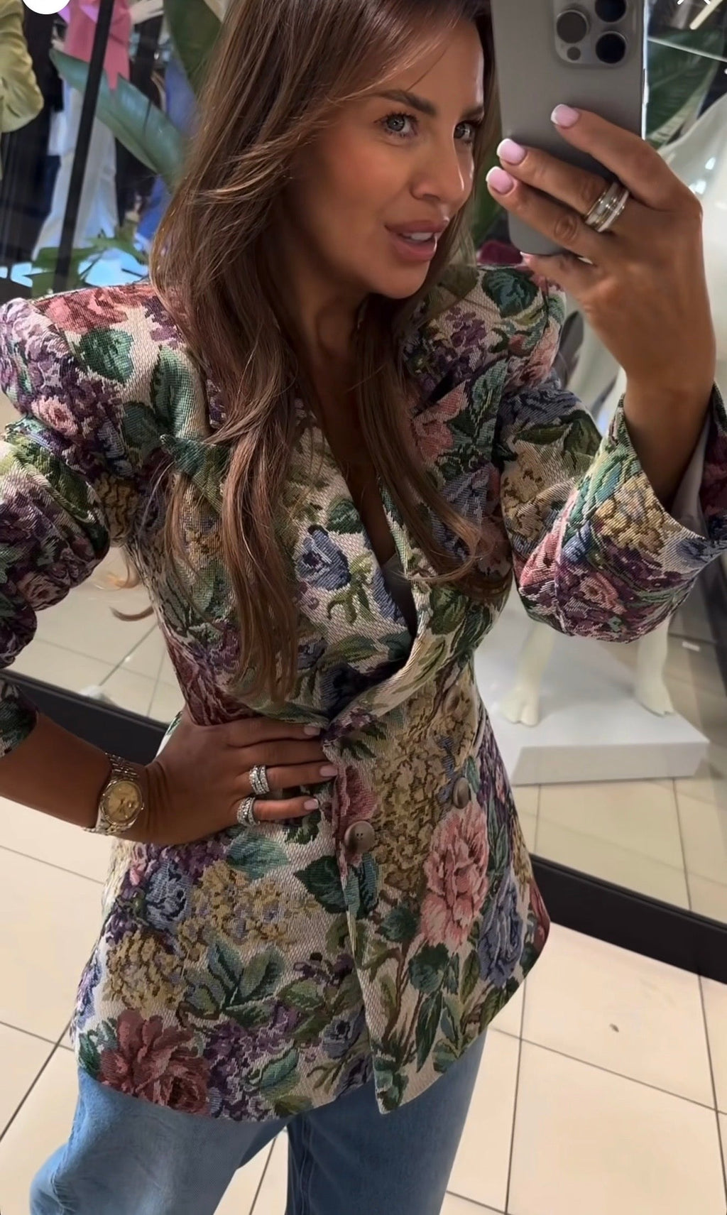 Marynarka w kwiaty 🩷 - Veretti Boutique