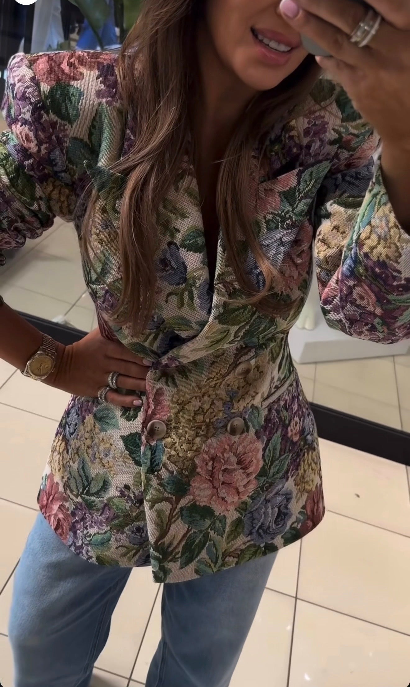 Marynarka w kwiaty 🩷 - Veretti Boutique