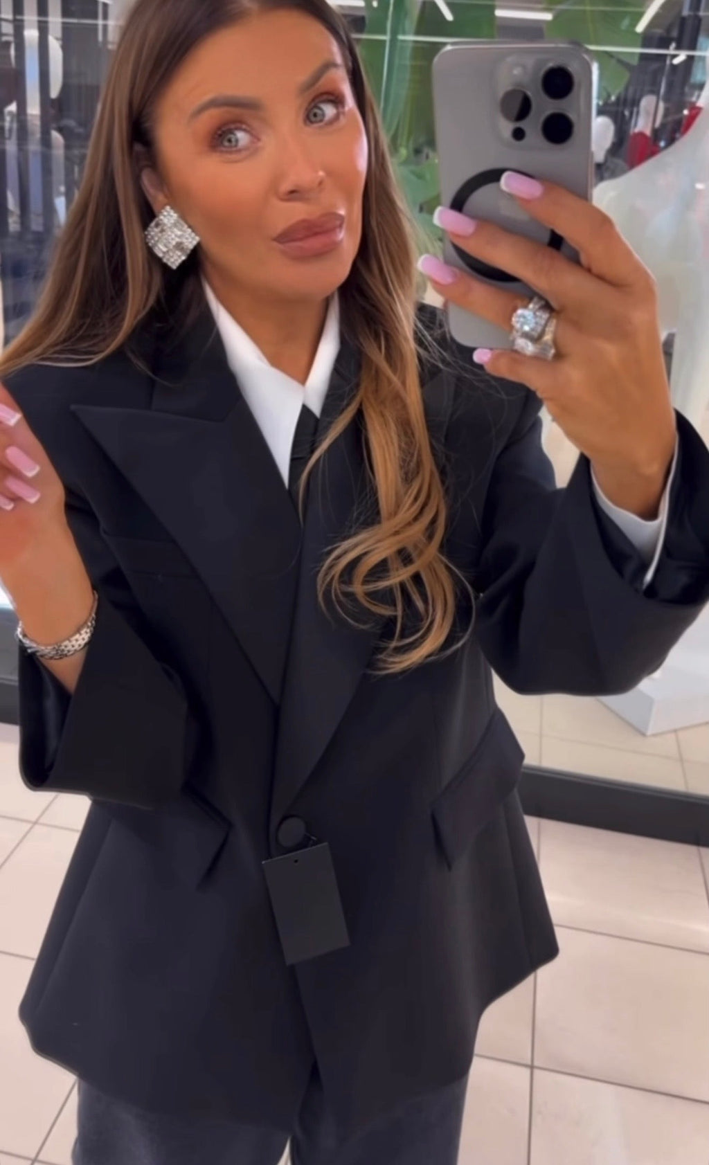 Marynarka z satyna EMO - Veretti Boutique