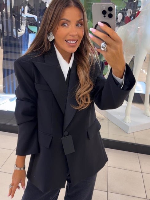 Marynarka z satyna Hugo EMO - Veretti Boutique