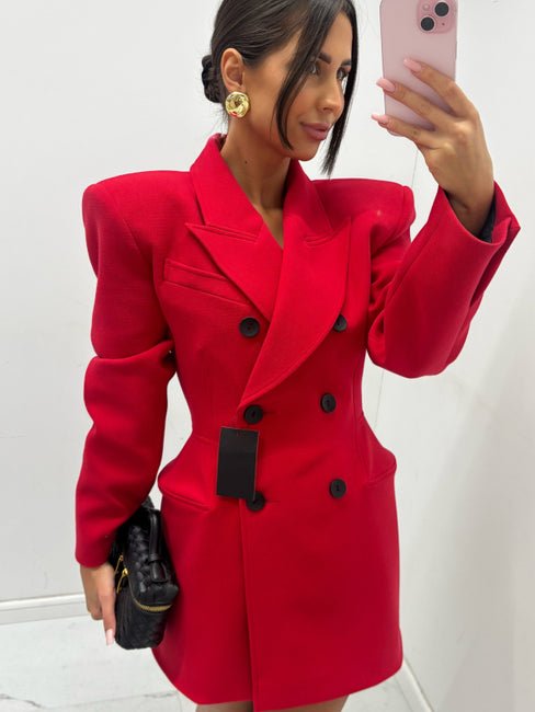 Marynarko - sukienka Hourglass czerwona EMO - Veretti Boutique