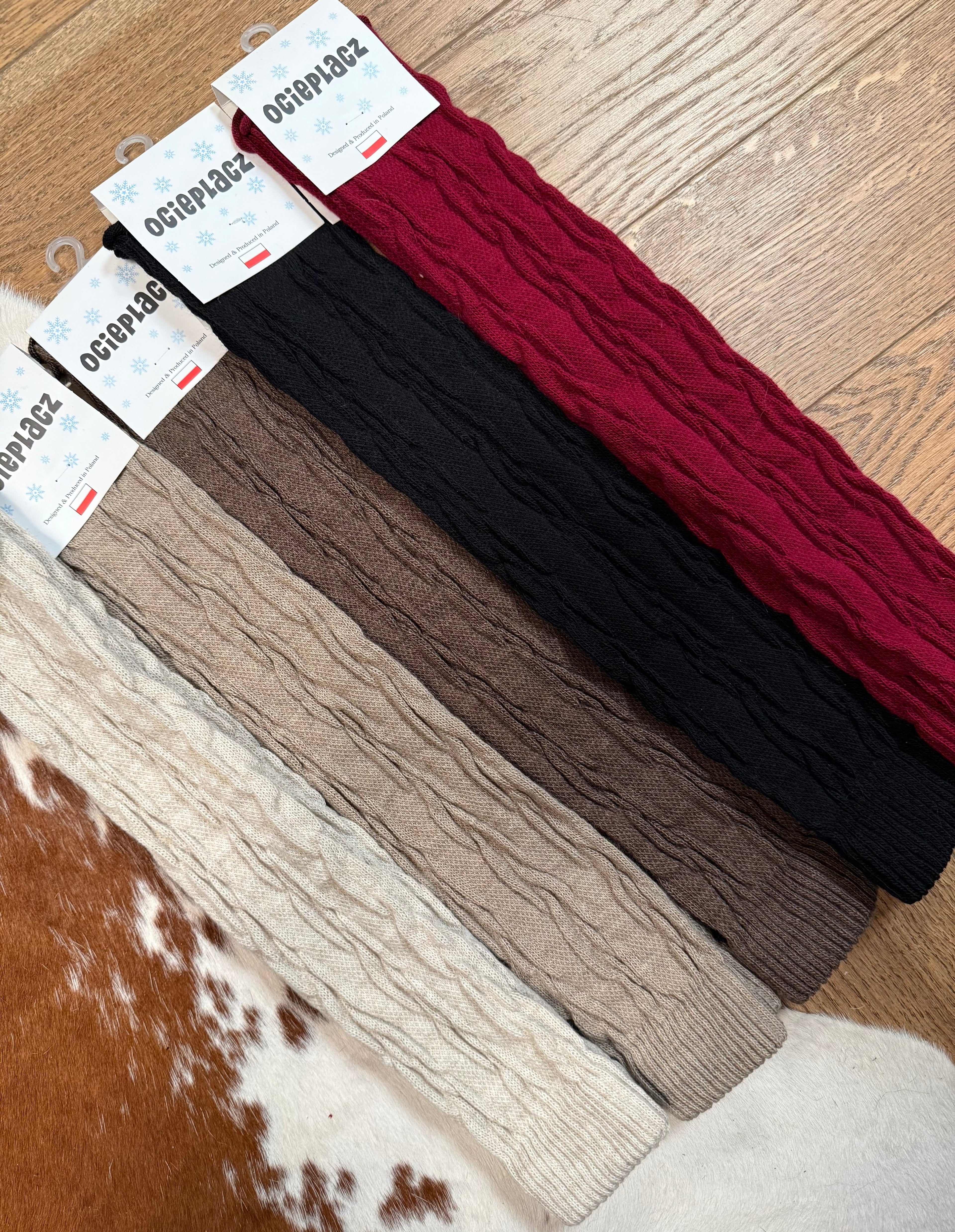 Ocieplacze warkocz 20% wełna - Veretti Boutique