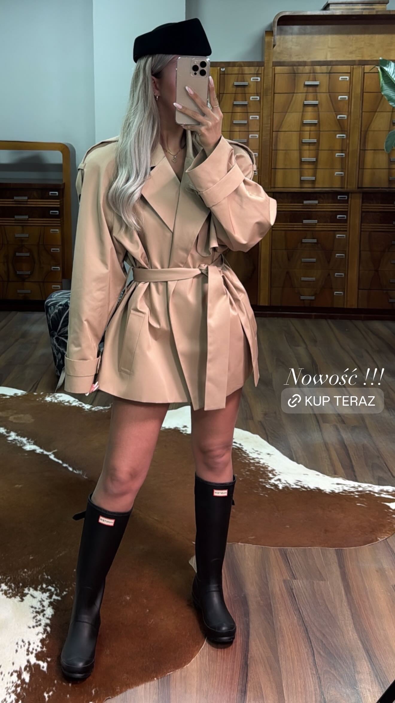 Płaszcz trencz Belluci - Veretti Boutique