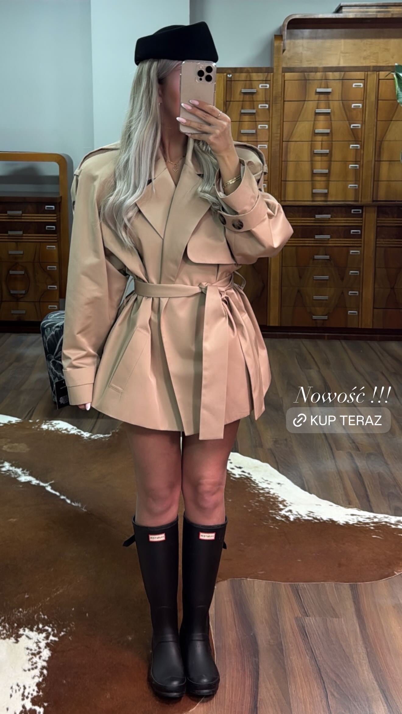 Płaszcz trencz Belluci - Veretti Boutique