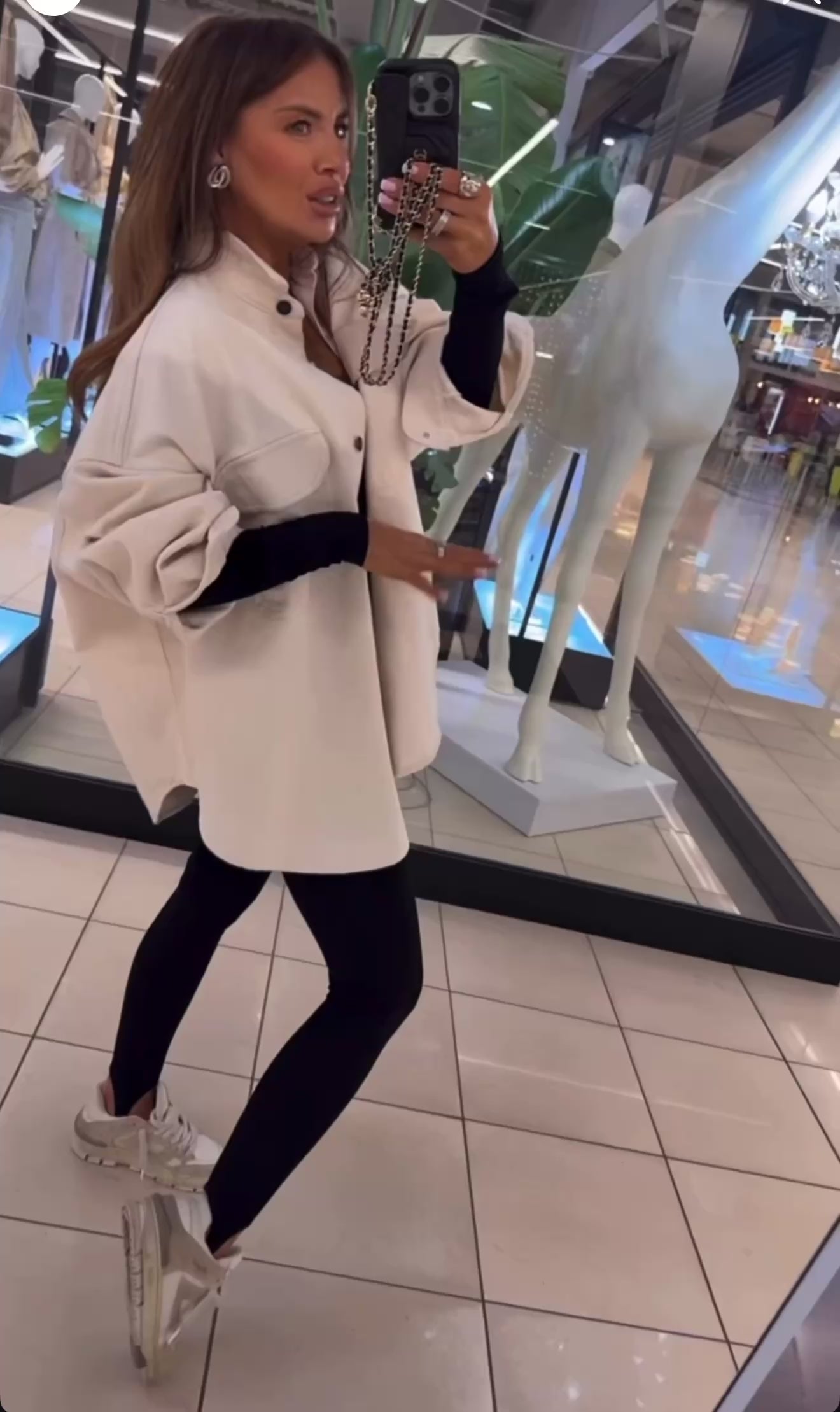 Katana beżowa (srebrne guziki) EMO