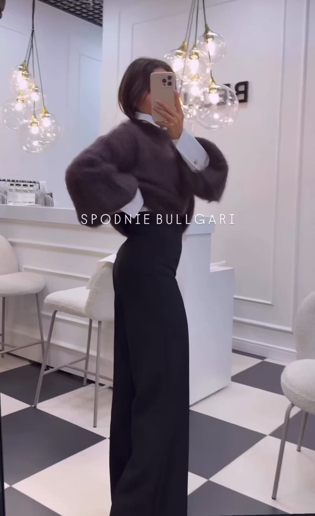 Spodnie z suwakiem z tyłu bullgari czarne Belluci