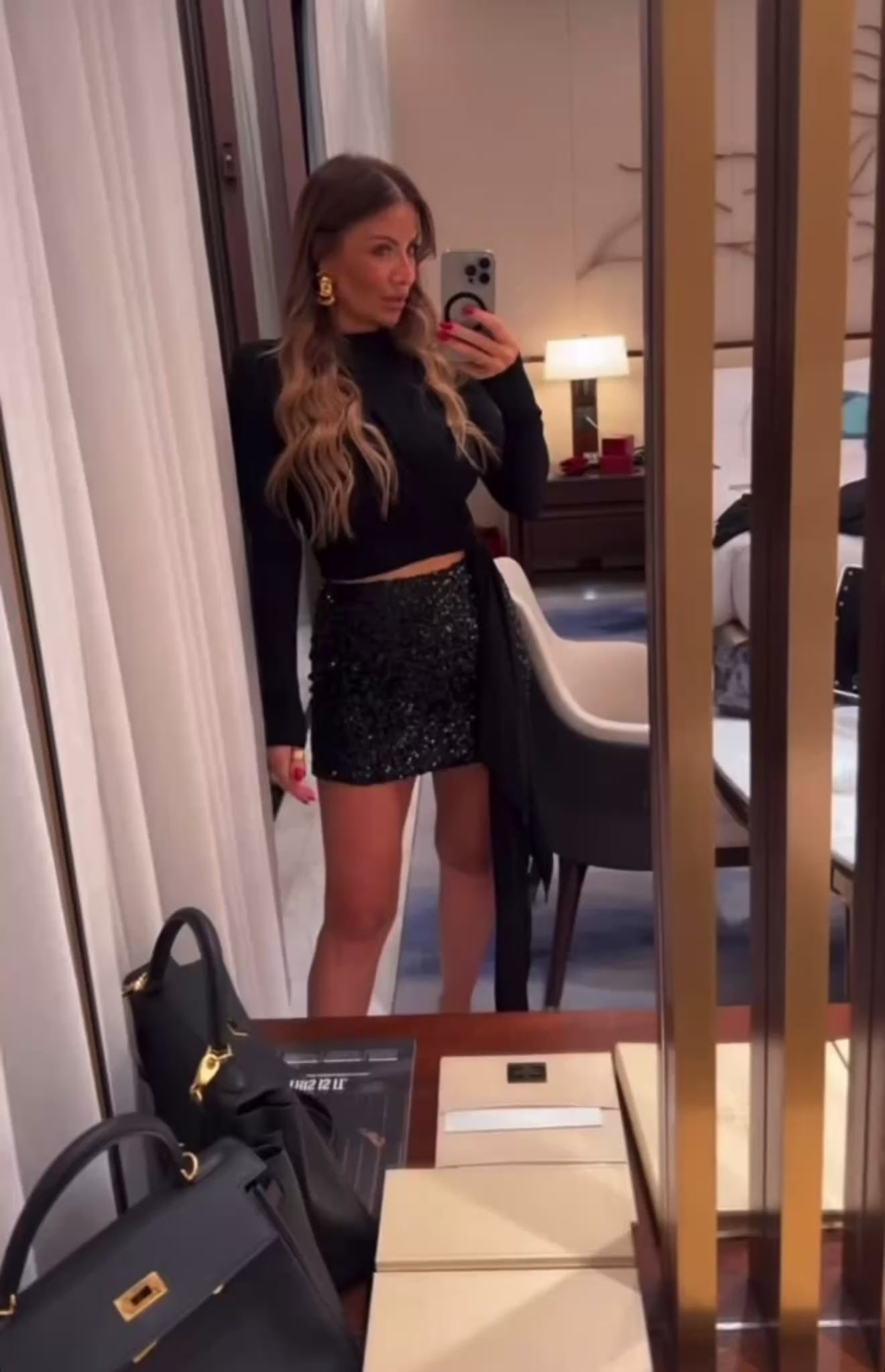 Spódniczka cekinowa mini EMO