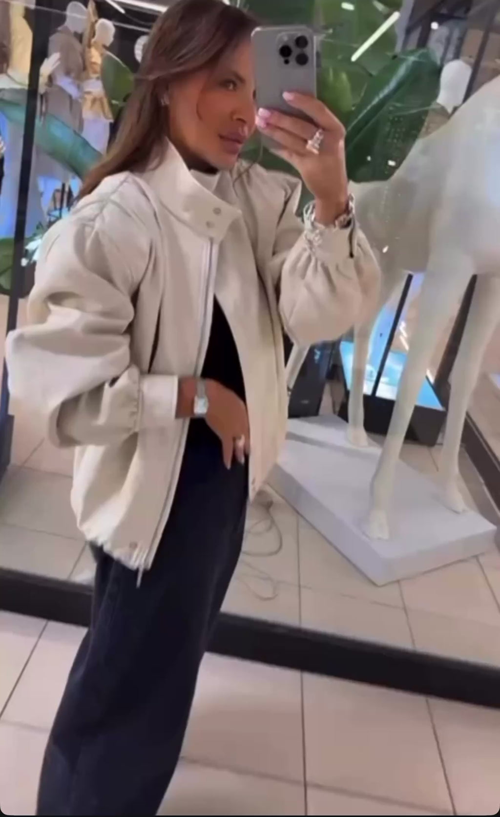 Kurtka skajka śmietankowa EMO