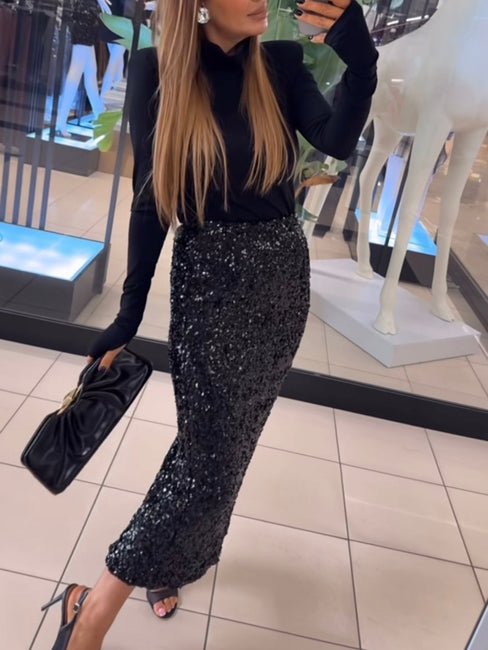 Spódniczka cekinowa midi EMO - Veretti Boutique