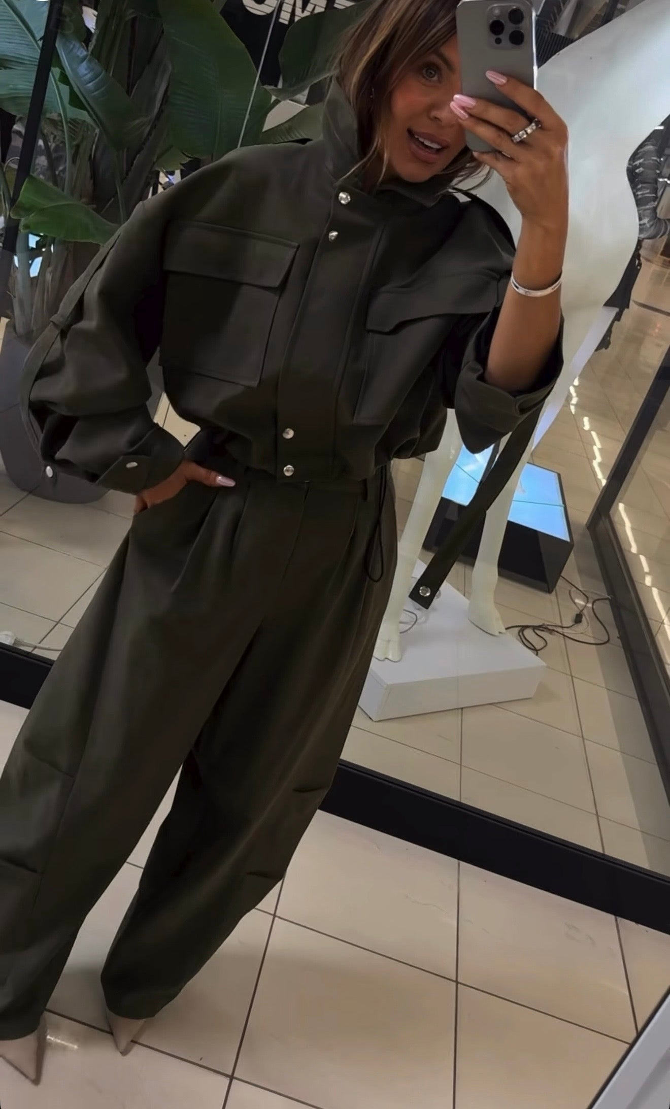Spodnie bojówki- Khaki 2 EMO - Veretti Boutique