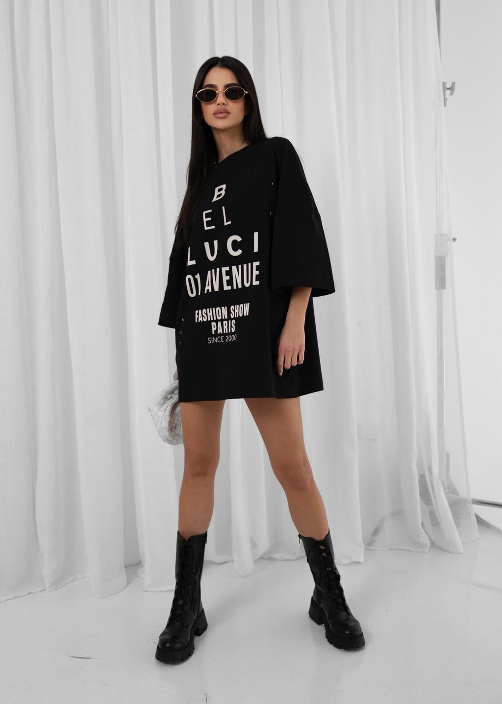 SUKIENKO T - SHIRT - AVENUE 01 BLACK Belluci - Veretti Boutique