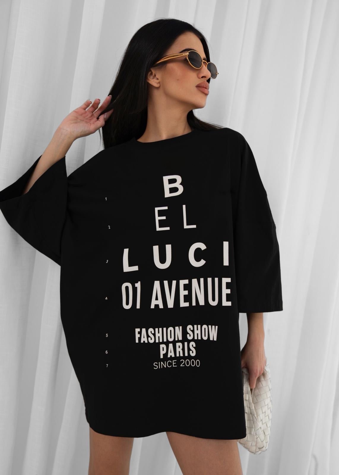 SUKIENKO T - SHIRT - AVENUE 01 BLACK Belluci - Veretti Boutique