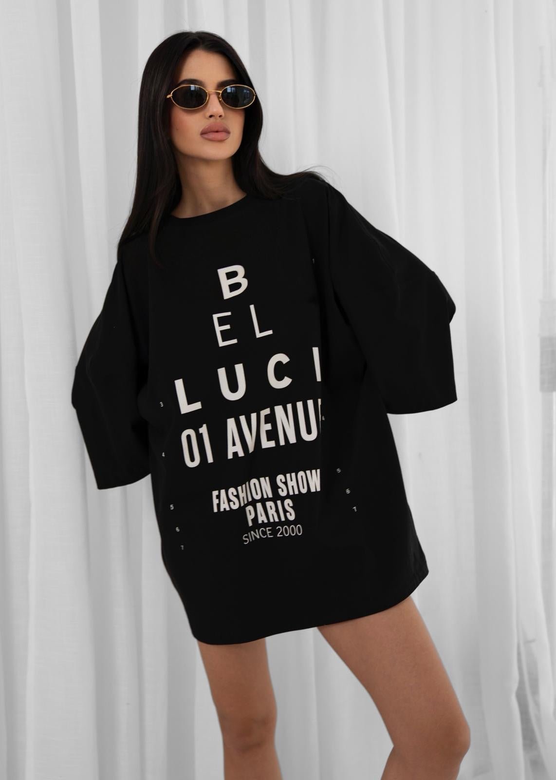 SUKIENKO T - SHIRT - AVENUE 01 BLACK Belluci - Veretti Boutique