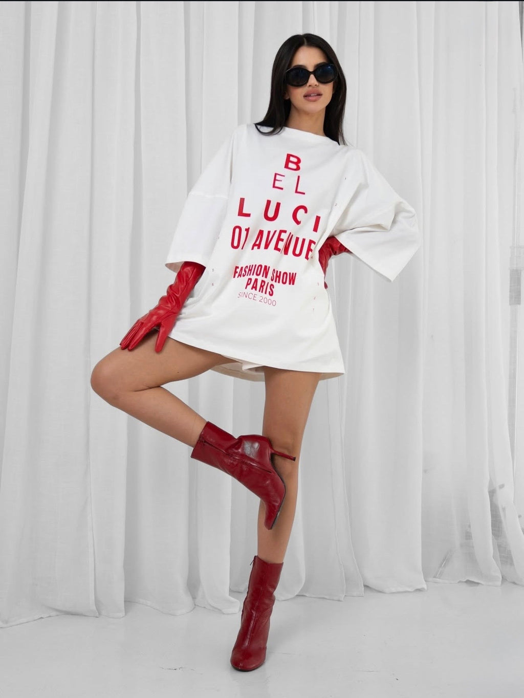 SUKIENKO T - SHIRT - AVENUE 01 WHITE Belluci - Veretti Boutique