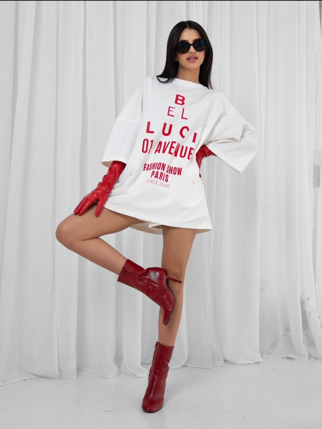 SUKIENKO T - SHIRT - AVENUE 01 WHITE Belluci - Veretti Boutique
