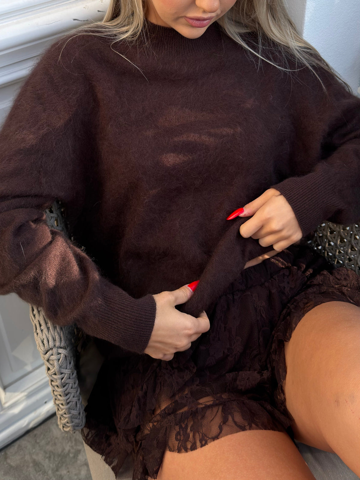 Sweterek 90% wełna i 10% kaszmir (mięciutki delikatny niegryzący) - Veretti Boutique