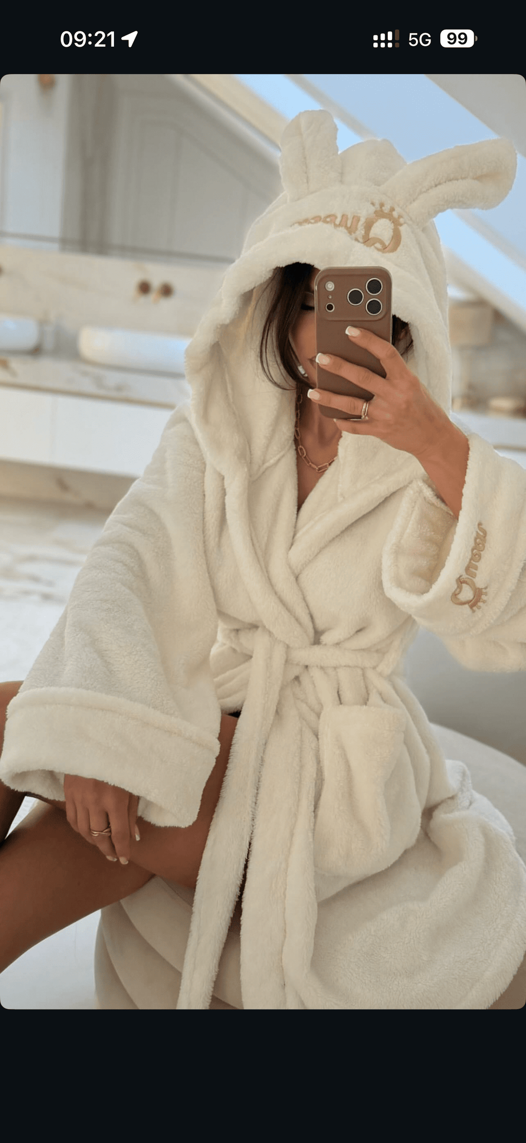 Szlafrok Queen złoty - Veretti Boutique