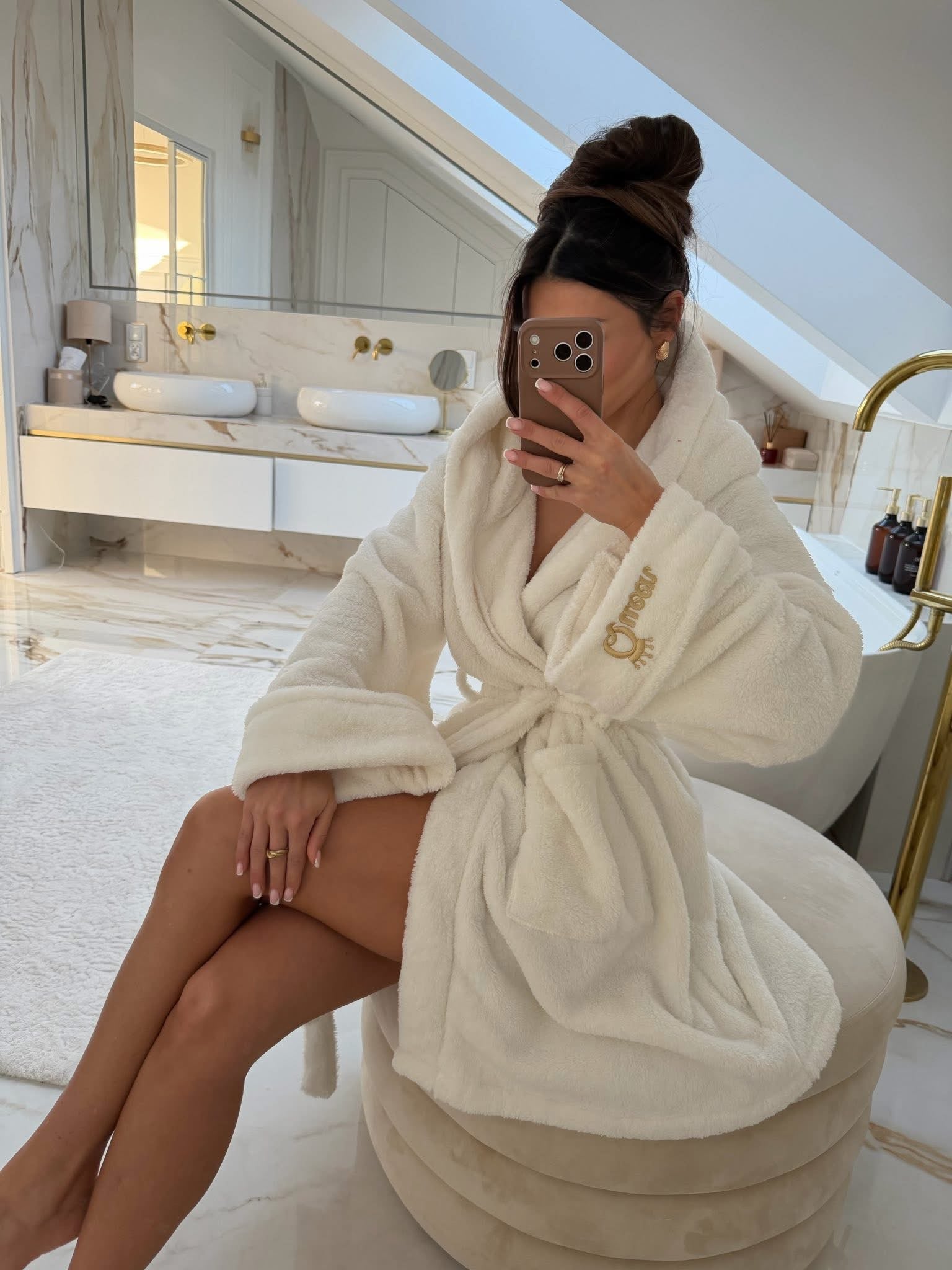 Szlafrok Queen złoty - Veretti Boutique