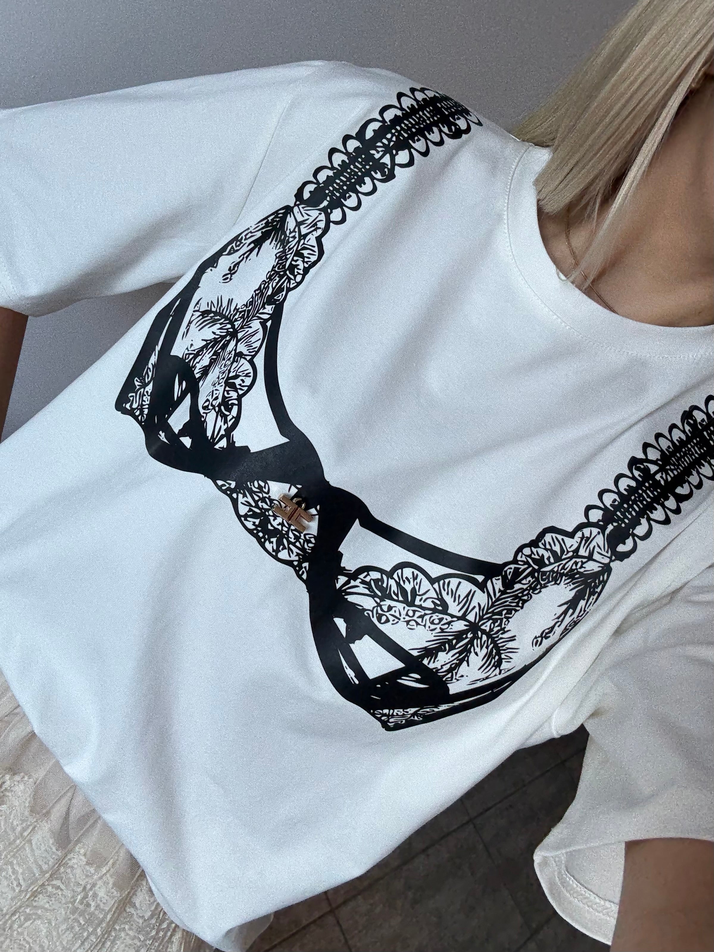 T-shirt biały 100% bawełna - Veretti Boutique