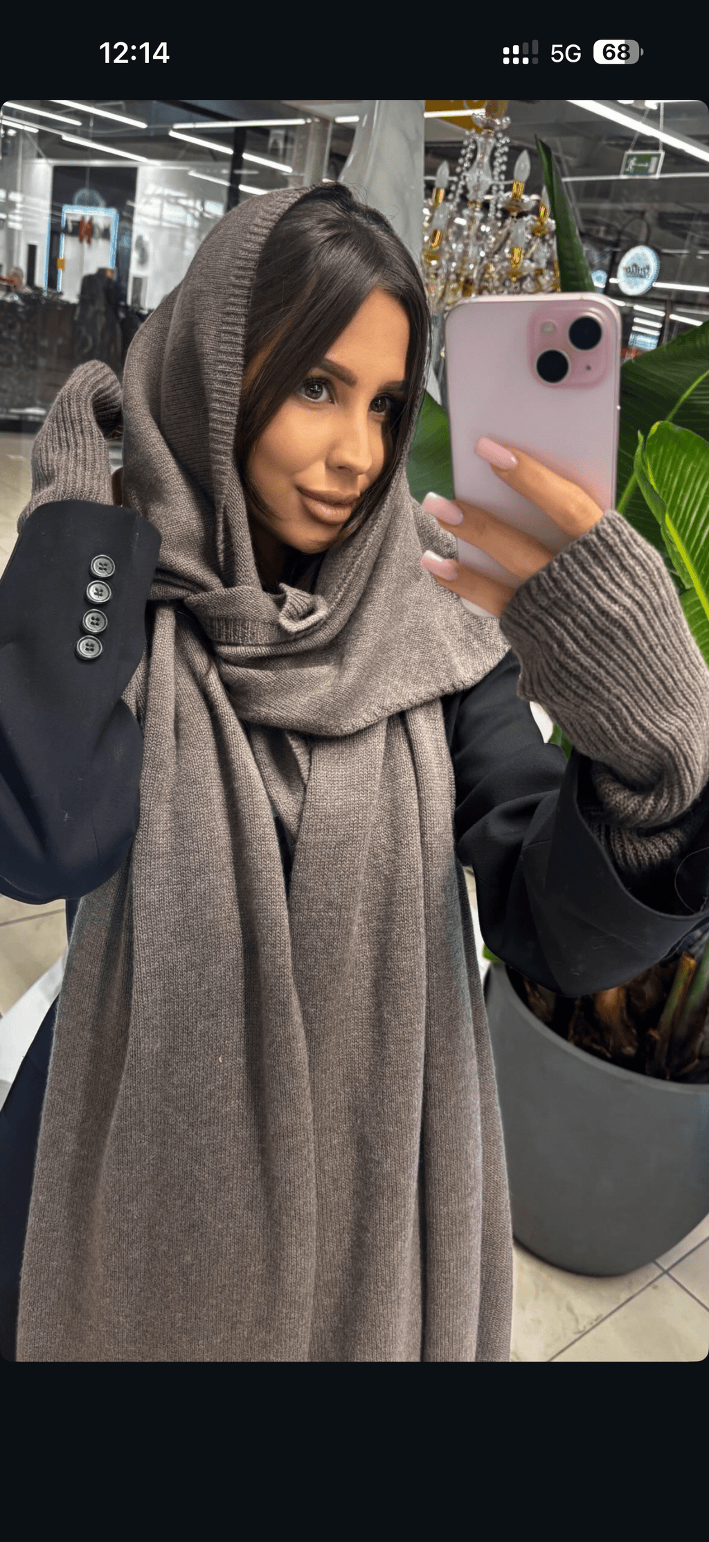 Wełniane rękawiczki 90% wełna merino i 10% kaszmir cappuccino EMO - Veretti Boutique